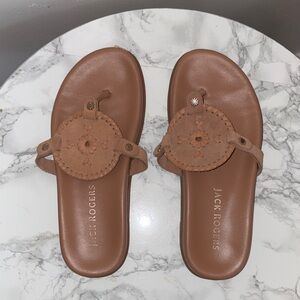 Jack Rogers Tan Leather Sandals